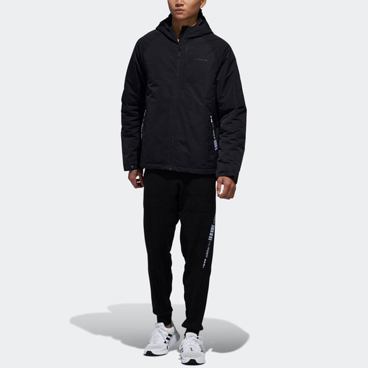 adidas Neo стеганая куртка с капюшоном мужская верхняя одежда черного цвета DW8150