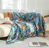 Animal Flower Non-Slip Sofa Towel Cover, Double-Sided Bedspread, Jacquard Cotton Gauze, 200*230 Cm, High Quality, Four Seasons