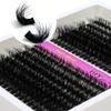 14 термоплавких пушистых сегментированных накладных ресниц, 80/100D CC/D/DD, завивающиеся ресницы с кисточками могут продлить ресницы