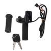 1 Pair Throttle Grip LCD Screen Twist Throttle Accelerator Handle Grips with Cable and Key Knock for Electric Bike