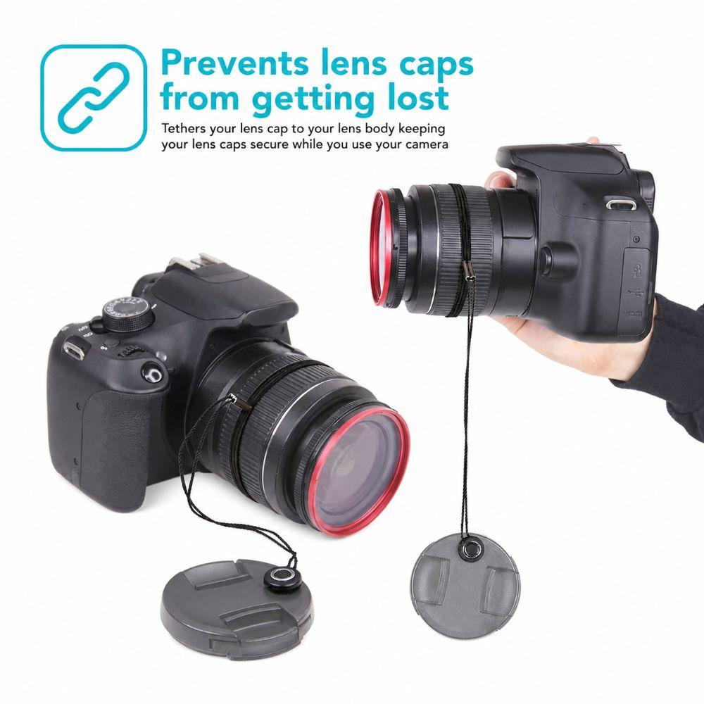 5pcs Prevent Lost Lens Cap Tether Lightweight Secure Clip Portable Lens Cap Leash DSLR