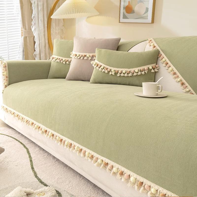 Cream Style Chenille Sofa Cushion Four Seasons Universal New Non-Slip Seat Cushions Sofa Cover Backrest Cover Towel