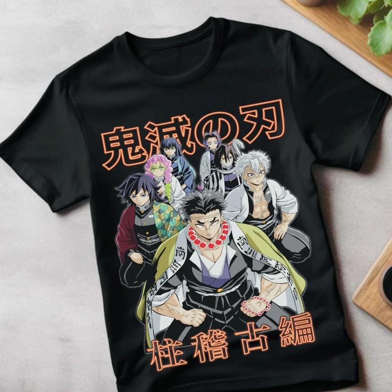 Hashira T-shirt Demon Killer Kimetsu No Yaiba Tengen T-shirt Ghost's Blade Anime Summer New Men's and Women's Streetwear