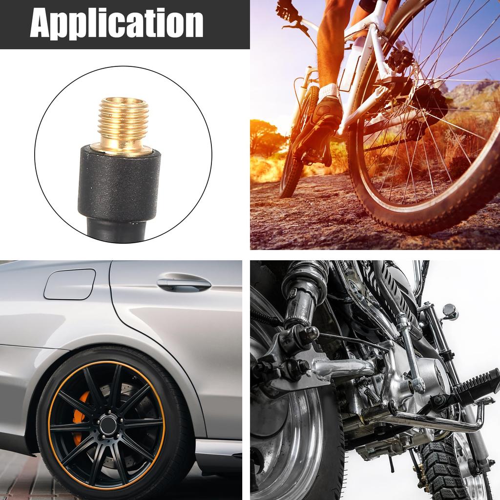 X AUTOHAUX Tube Tire Valve Connection Pipe Flexible Copper Rubber Air Chuck Inflator Compressor