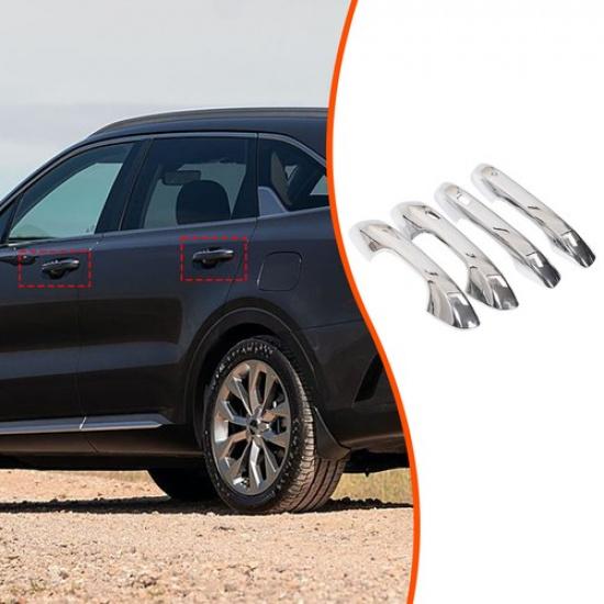 Хромированная накладка на ручку внешней двери из АБС-пластика для Kia Sorento MQ4 -