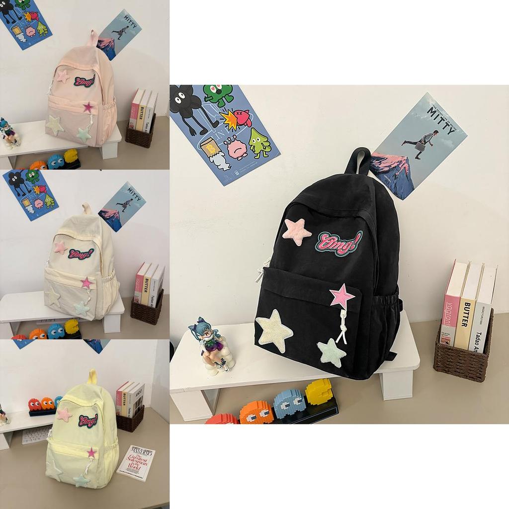 Large Capacity Nylon Backpack For Teen Girls With Ergonomic Straps**