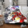 Custom Name Power Rangers Teamup Party Blanket For Couch Bed Plush Cozy Fuzzy Blanket Super Soft Warm Blankets For Fall And Winter 0916262