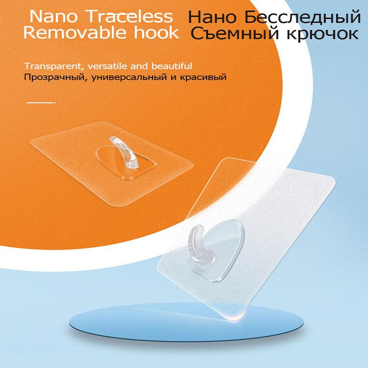 20 шт. прозрачные настенные крючки, водонепроницаемые клейкие крючки на стене, многоразовые бесшовные подвесные крючки для кухни, ванной комнаты