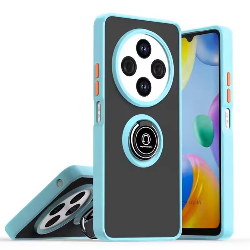 Translucent Shockproof Hard Case with Metal Stand for Poco X7 Pro X6 Pro C75