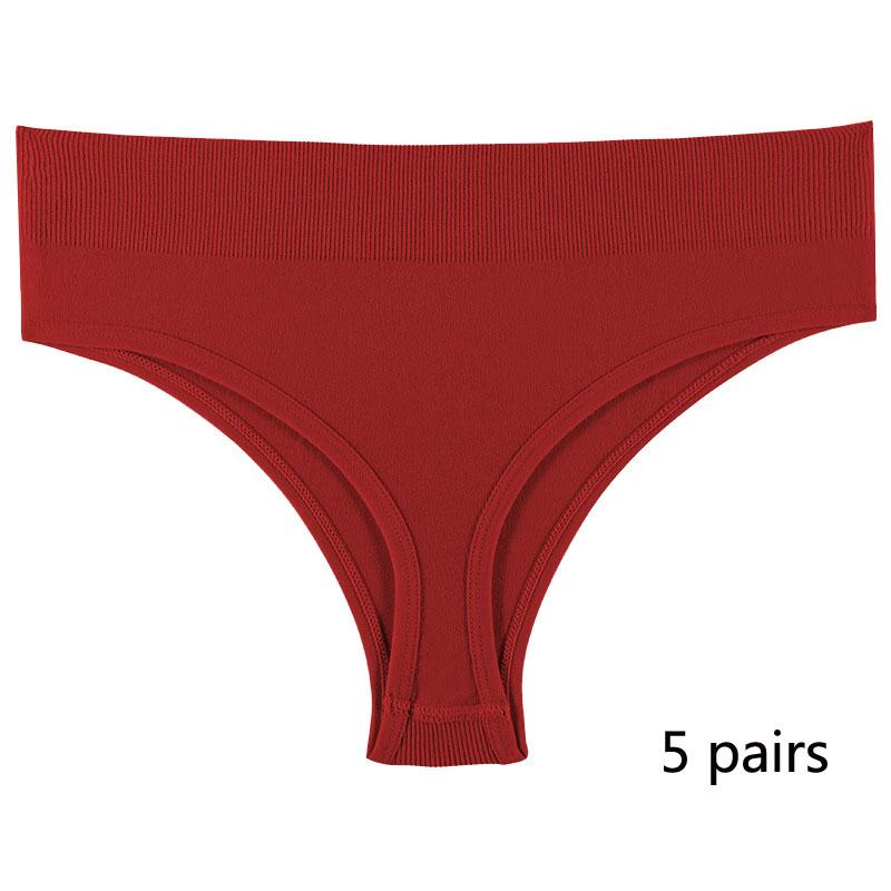 Спортивное нижнее белье для девочек, бесшовные сексуальные невидимые трусики со средней талией для девочек, однотонные удобные спортивные трусики с надписью «T» для женщин