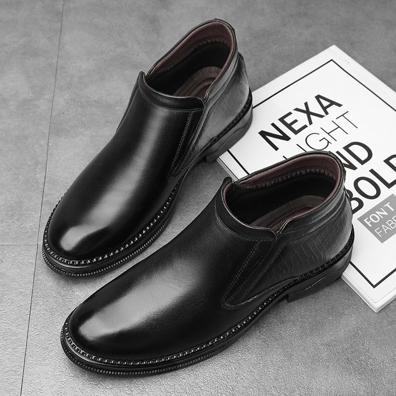 Роскошные брендовые мужские ботинки челси, мужские ботильоны без застежек, модные теплые зимние ботинки, зимняя обувь из натуральной кожи, удобная деловая обувь