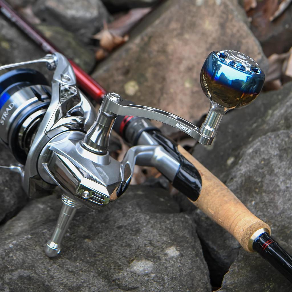 Gomexus Ручка 70 мм для спиннинговых катушек Shimano Daiwa, цельная конструкция из сверхпрочного дюралюминия с титановой ручкой управления