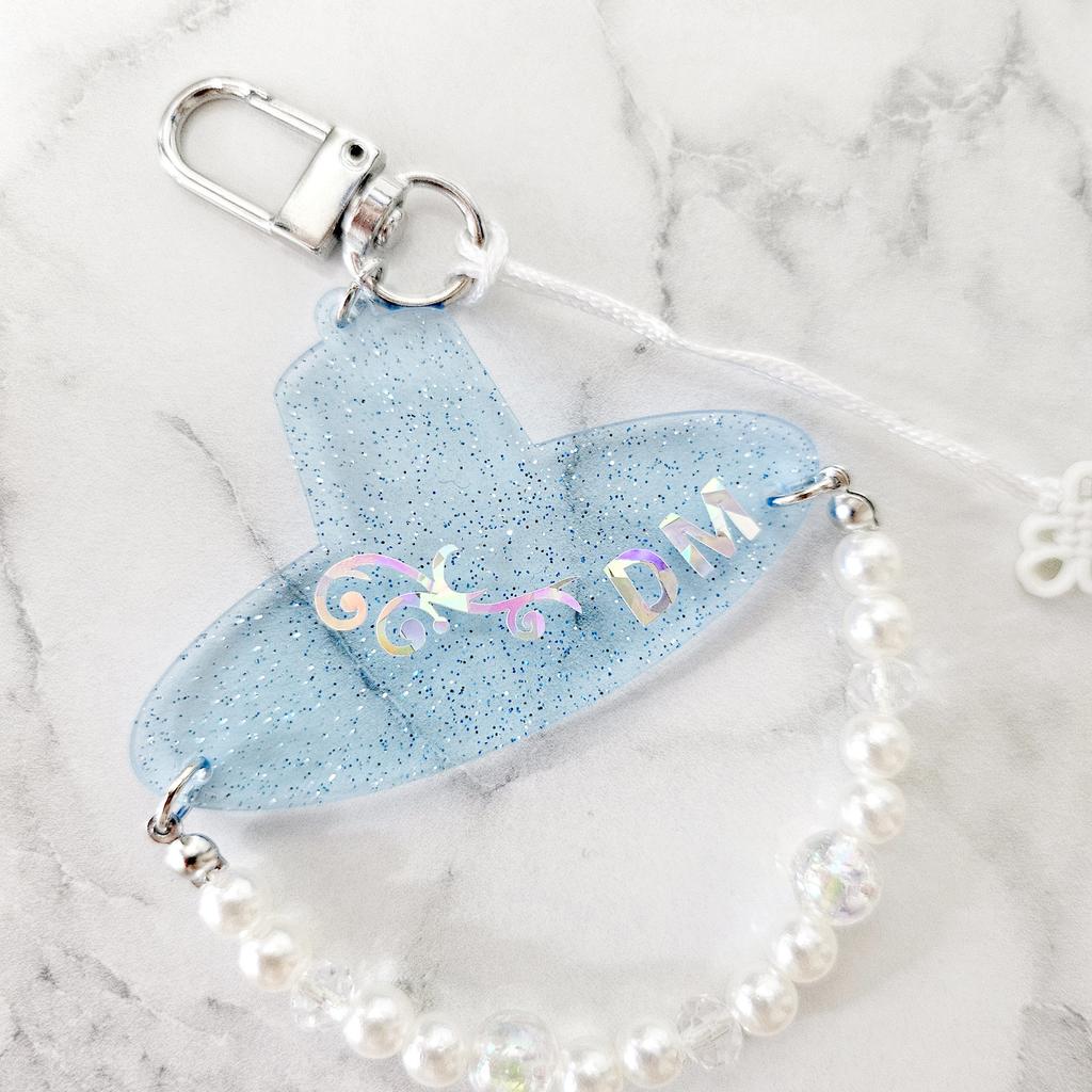 Glitter Acrylic Gat Keyring – K‑Pop Demon Hunters Saja Boys