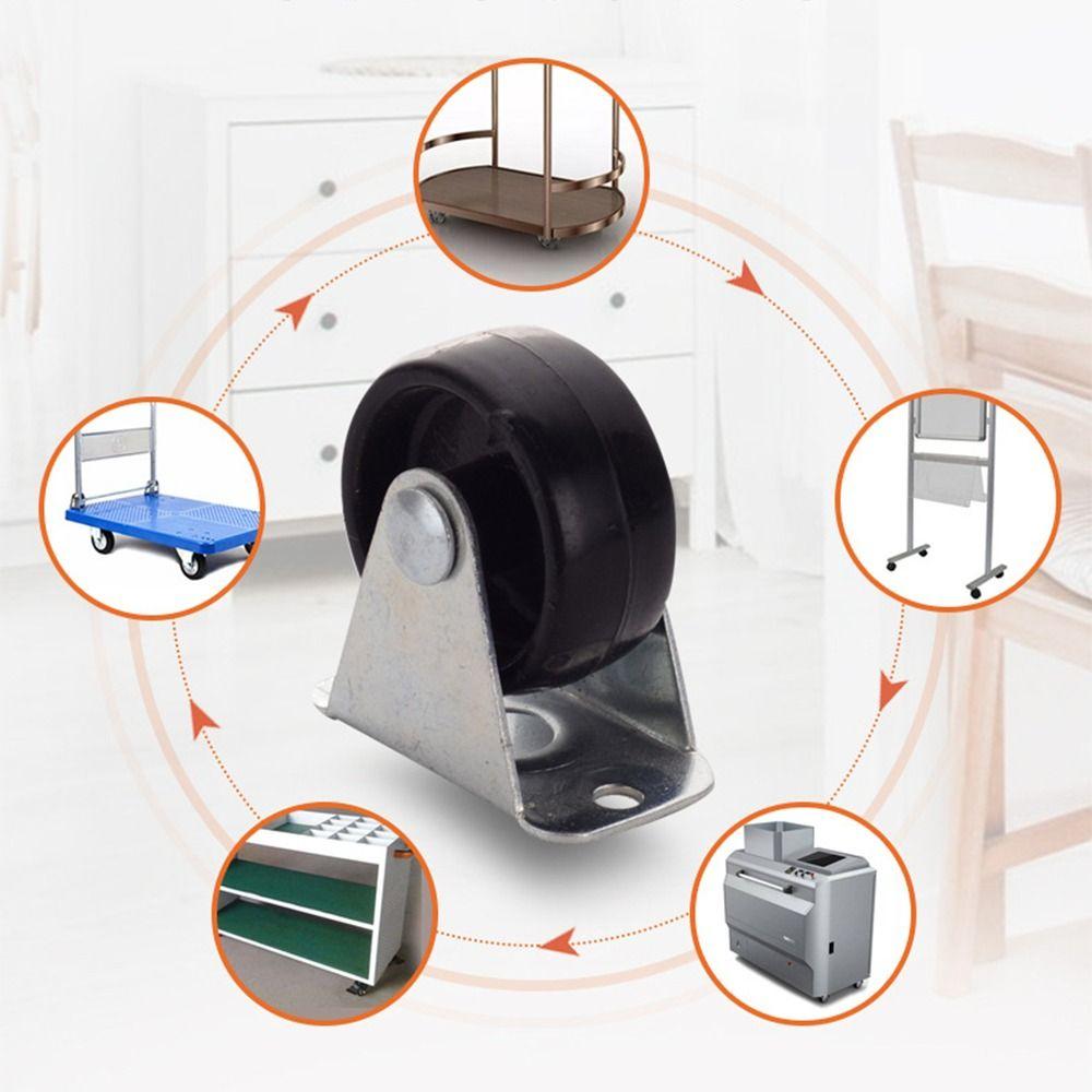 4 шт. черные резиновые колесики, маленькие колеса тележки, сверхмощные мебельные ролики, набор верстаков