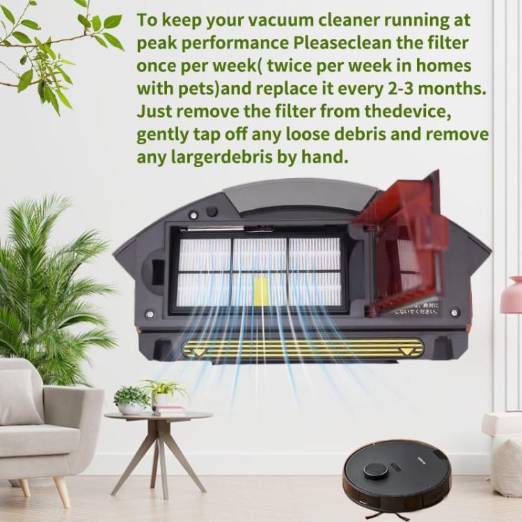 JUNSUNMAY 4 шт. Фильтр-щетка для подметания для iRobot Roomba Серии 800 / 900