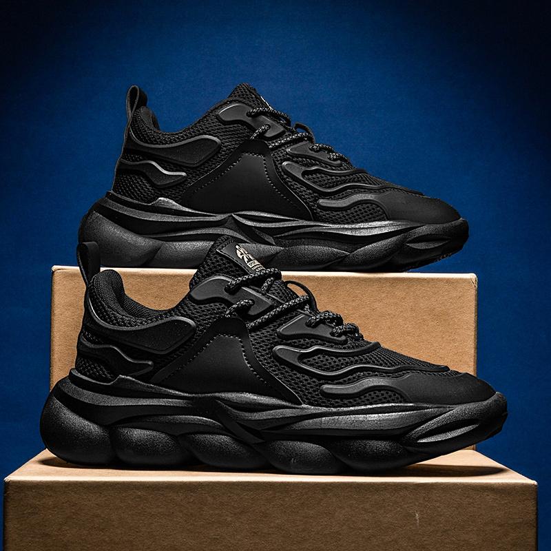 Мужская модная повседневная обувь на толстой подошве, трендовые удобные кроссовки для мальчиков и студентов на мягкой подошве, мужские классические дышащие туфли