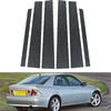 6Pcs Fit For Lexus IS 1999-2005 Carbon Fiber Car Door Window Center Middle Column BC Pillar Post Mirror Effect Cover Trim Sticker
