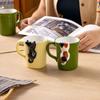 Ceramic Hanging Cat Cup Cartoon Cute Water Cup Household Coffee Cup Beverage Cups Tea Cups Couple Cups Creative Ceramic Mug
