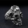 Gothic Punk Ring For Men Retro Skeleton Adjustable Exaggeration Ring Rock Style Personalized Jewelry Party Gift