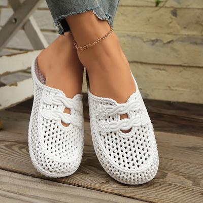 Мода 2025 Новая Летняя Горячая Распродажа Женские Повседневные Сандалии с Закрытым Носком для Улицы, Ажурные Цветочные Женские Шлепанцы для Повседневной Носки, Zapatos De Mujer