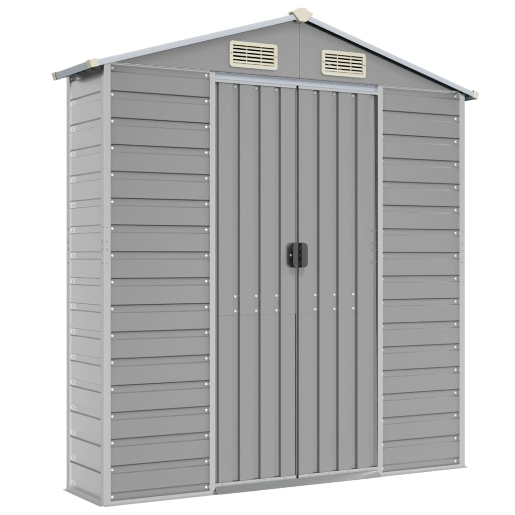 Garden Shed Light Gray 191 x 980 x 198 cm Galvanized Steel