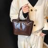 Women Bag Solid Color Crossbody Bag Simple Shoulder Bag Handbag Bucket Bag Korean Styles Messenger Bag for Everyday  Red