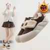 2024 Зима Новые Ботинки на толстой подошве Женские Нишевые Толстые Теплые Повседневные Женские Туфли