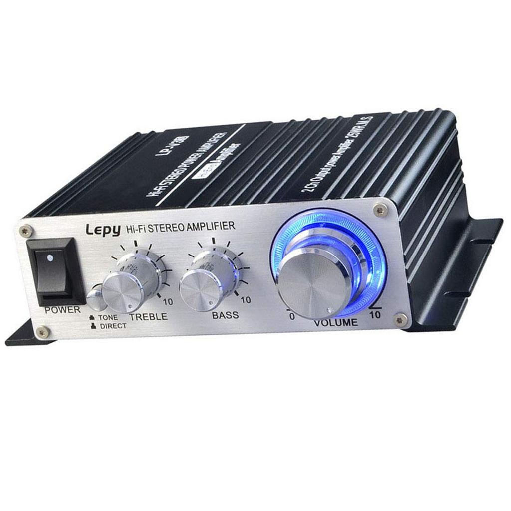 STRIVEHUGTOSUCCESS Лепи LP-V3S Черный Усилитель мощности 12 В Мини Hi-Fi Стерео Цифровой MP3 Автомобильный Аудио Динамик (3,5 мм аудиовход Черный)