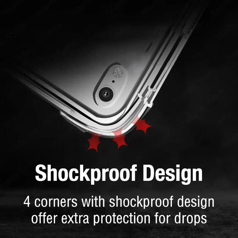 Силиконовый противоударный прозрачный чехол из ТПУ для iPad Pro11 M4 2024 ipad10 9 8 7 Чехол pro12.9 Задняя крышка для планшета для Air 5 4 3 pro13