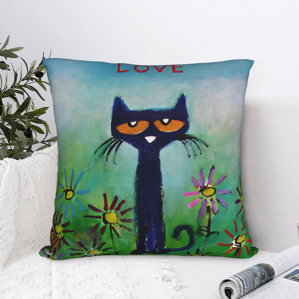 Petes the Cat Groovy Cat Pillowcase Polyester Cushion Cover Decoration Cartoon Pillow Case Cover Home Drop Shipping