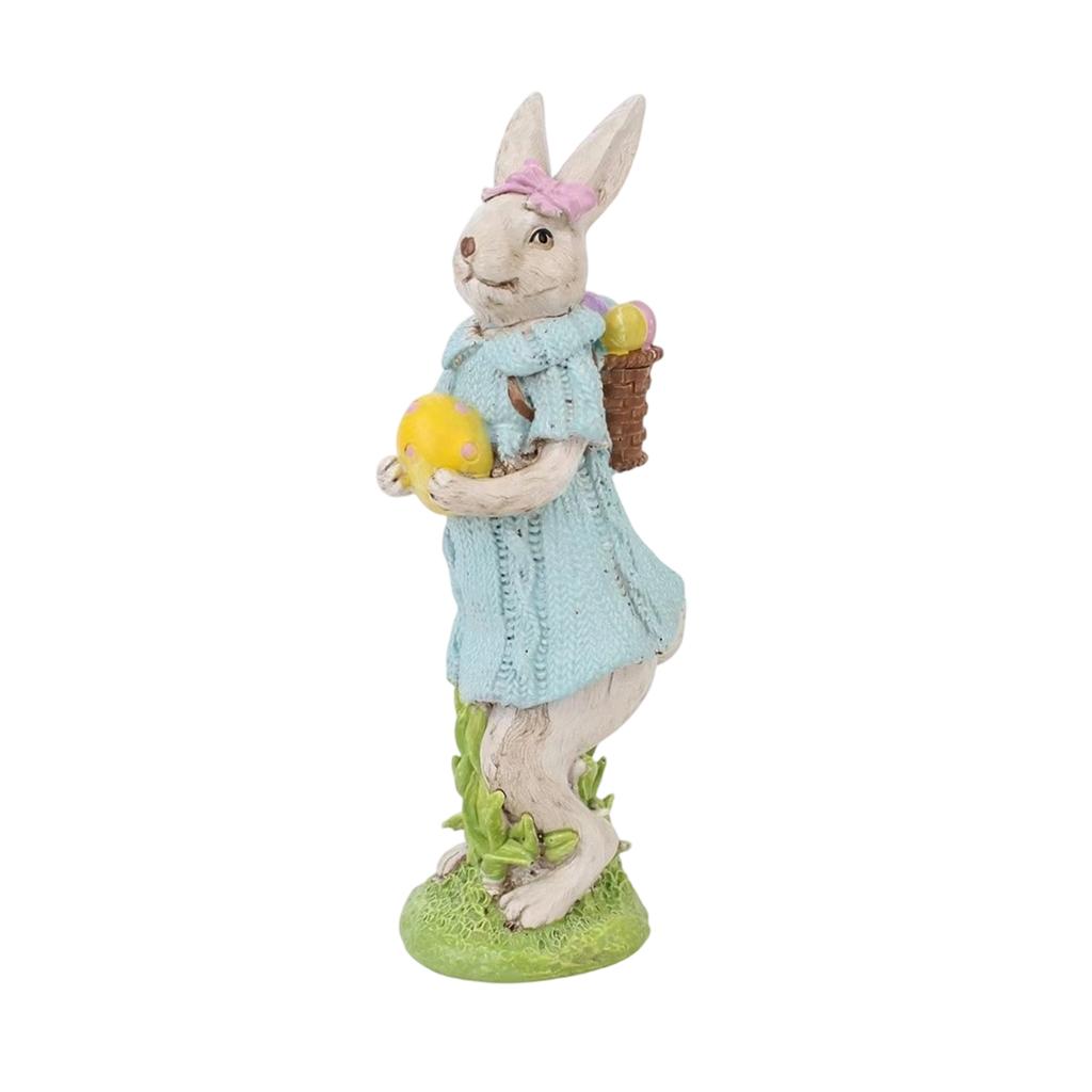 Cute Bunny Figurine, Resin Bunny Decoration, Suitable For Home Desks, Wine Cabinets, Windowsills, Gardens, Balconies.