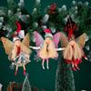 New Angel Elf Doll Multi Color Christmas Fairy Tree Jewelry Gold Elf Pendant Mini Fairy Statue Christmas Gift Home Decoration