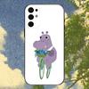 Мультяшный Животный Бегемот Чехол Для Телефона Для Samsung S25,S24,S21,S22,S23,S30,Ultra,S20,Plus,Fe,Lite,Note,10,9,5G Черный Чехол
