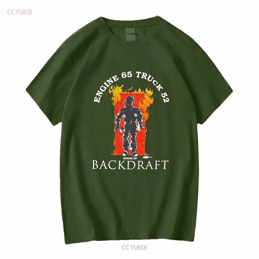Chicago Fire Department FireFighter Engine 65 Truck 52 Backdraft T shirt Men XL vintage Washed Stylish homme Comfortable