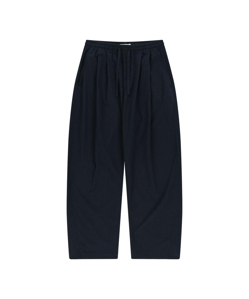 SLOWACID [2Pack] Washed Linen Elastic Waist Wide Pants [4 Colors]