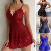 2 Pcs/Set Women Nightdress Panties Set Deep V Neck Backless Sleeveless Mesh