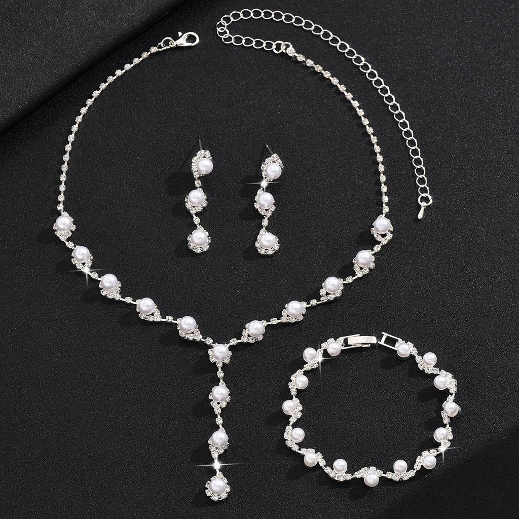 Свадебный черный роскошный вечерний наряд ожерелье серьги комплект свадебный дамский индивидуальный комплект цепь