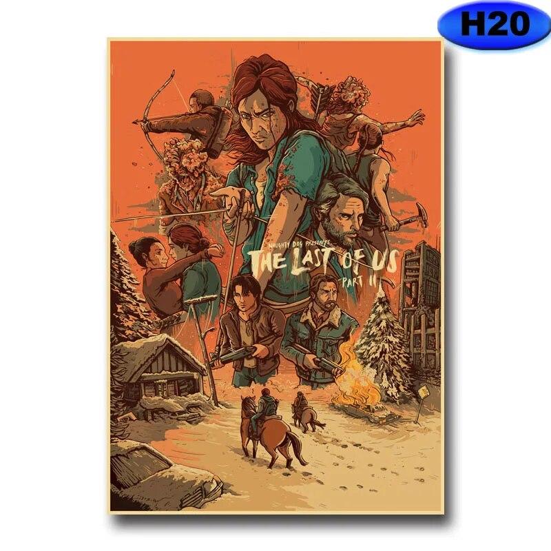 Современное украшение для дома, живопись, HD принты, постеры с видеоиграми, крафт-бумага, винтажный плакат, настенная наклейка, декор для комнаты, бара, кафе