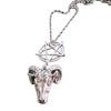 Унисекс Серебряная Подвеска в виде Головы Быка - Длинная Цепочка Простая Звезда Животное Сплав Европейский Стиль Ювелирные Изделия