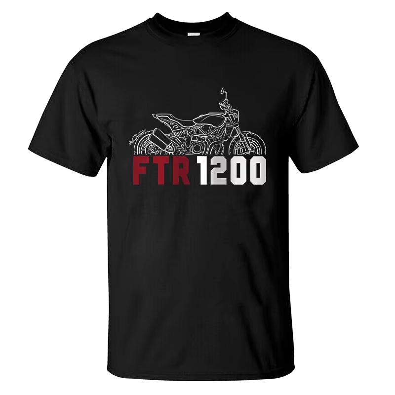 Мужская футболка 2024 года, повседневная футболка с графикой Indian FTR 1200 2019-2024, летняя, с короткими рукавами, 100% хлопок, S-3XL, крутая футболка