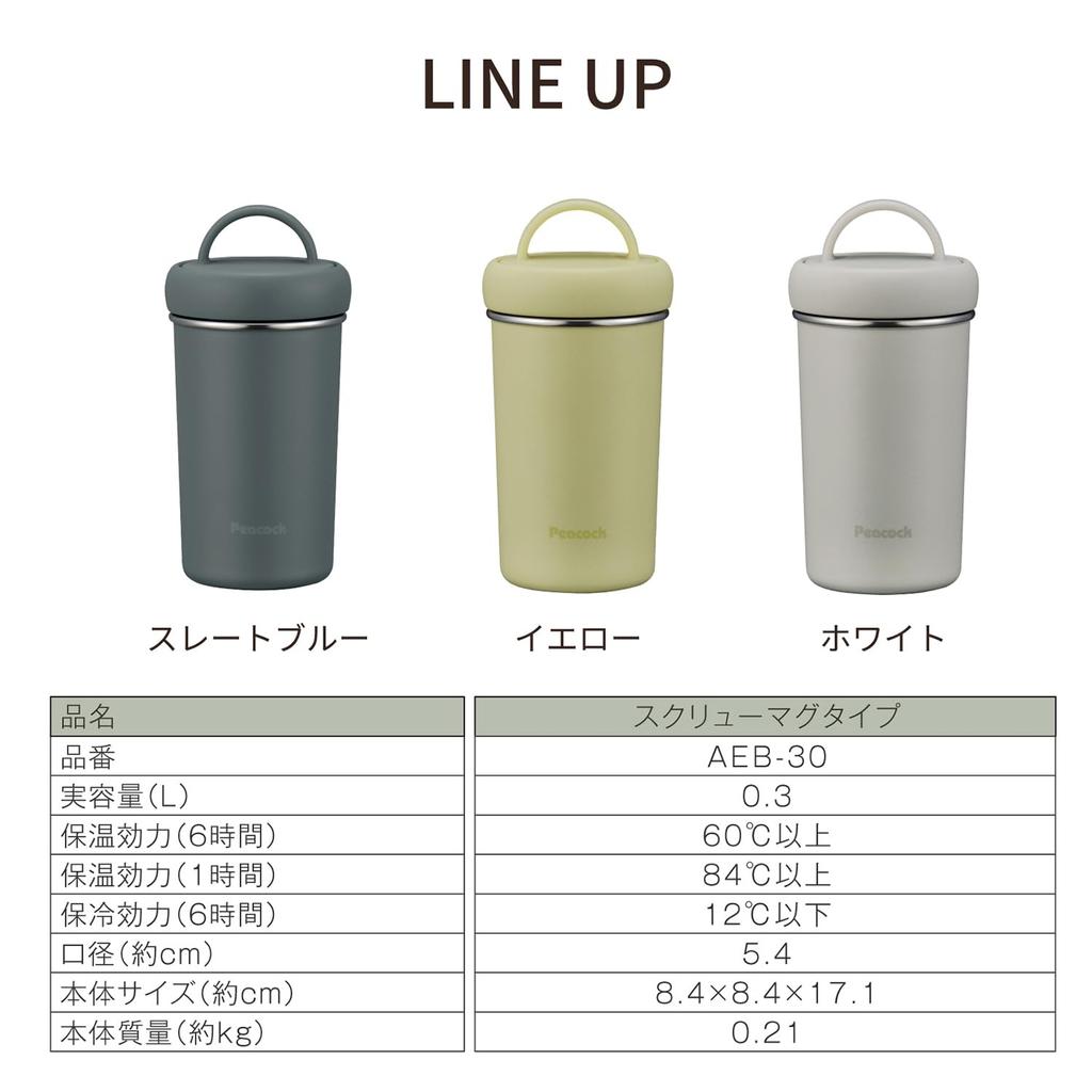 Бутылка-стакан 300 мл, белая бутылка для воды, термоизоляционная кружка, термос W The-peacock AEB-30