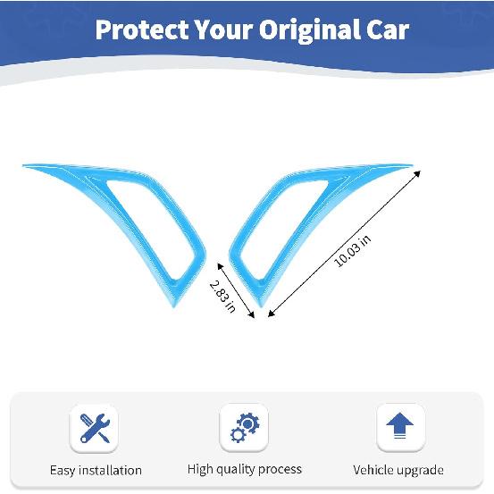 RT-TCZ For Jeep JL Side Fender Vent Decal Trim Cover For Jeep Wrangler JL JLU 2018-Present For Gladiator JT -Present Baby Blue Exterior Accessories