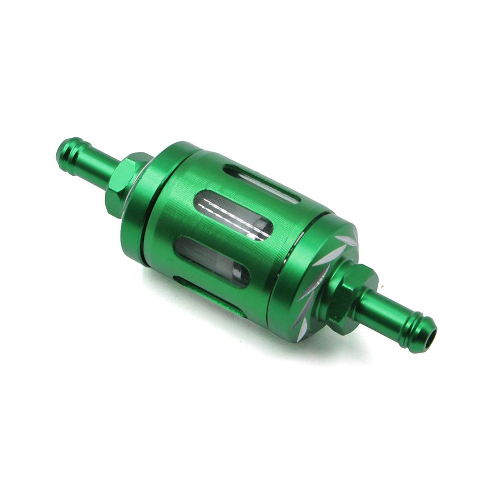 Universal 8mm CNC Aluminum Alloy Shell Glass Gas Fuel Oil Filter Moto For ATV Yamaha Kawasaki KTM Honda Suzuki Pit Dirt Bike Fuel Filters5