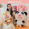Baby Three Plush Toy Rabbit Animals Stuffed Doll Cartoon Decoration Gift Kids
