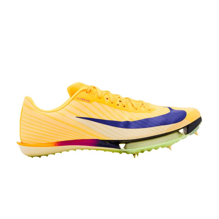 Nike Air Zoom Maxfly 2 Citron Pulse Volt Ice Мужские Шиповки Желтый Ярко-фиолетовый Indigo-Burst FD8395-800