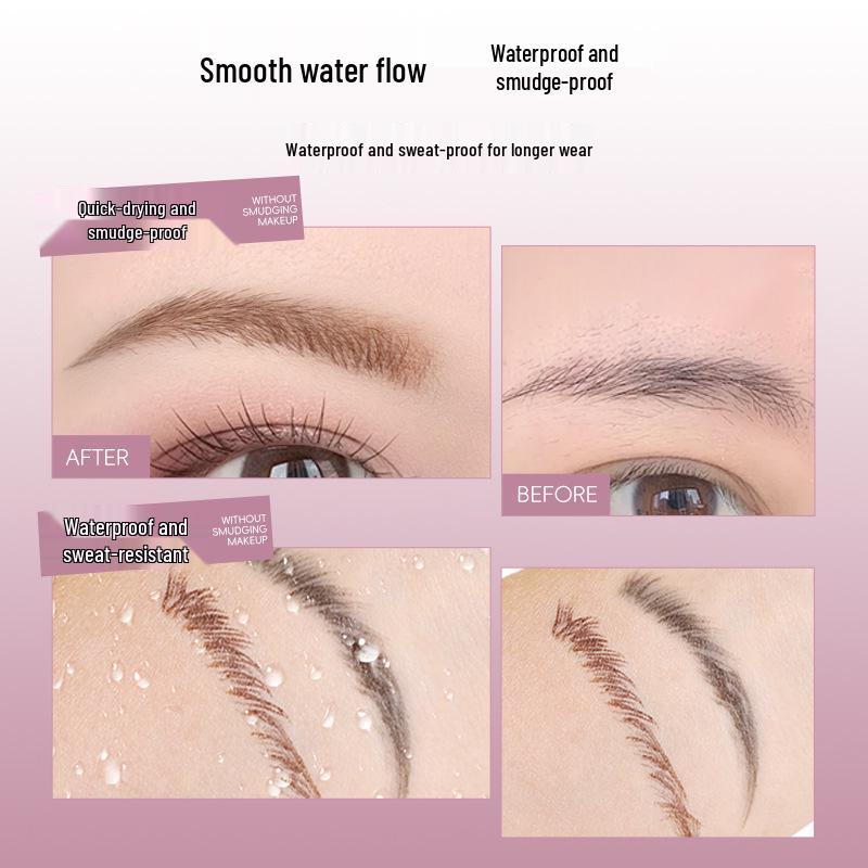 A.M.G One-Stroke Quick-Dry Brow Pencil: Natural Smooth Outlines, No Smudge, Perfect for Beginners.