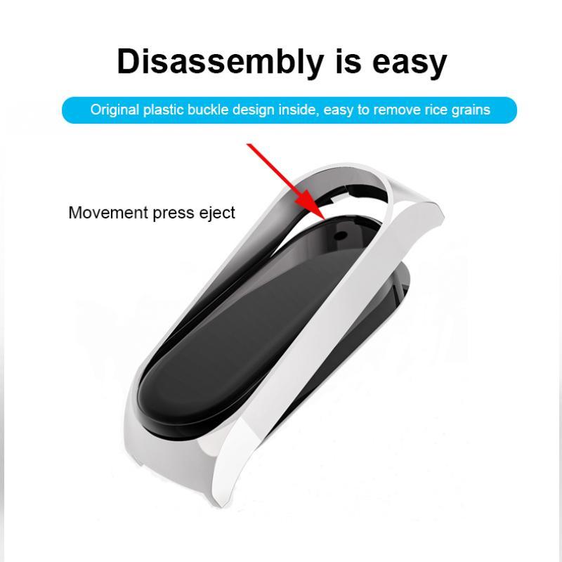 For Xiaomi Mi Band 3 4 5 6 Metal Strap Wristband Stainless Steel Buckle Replacement Strap