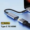 4K60Hz/30Hz Type C To HDMI-compatible Cable USB C To HD-MI Video Cable USB 3.1 HDMI Cable Adapter for MacBook Laptop