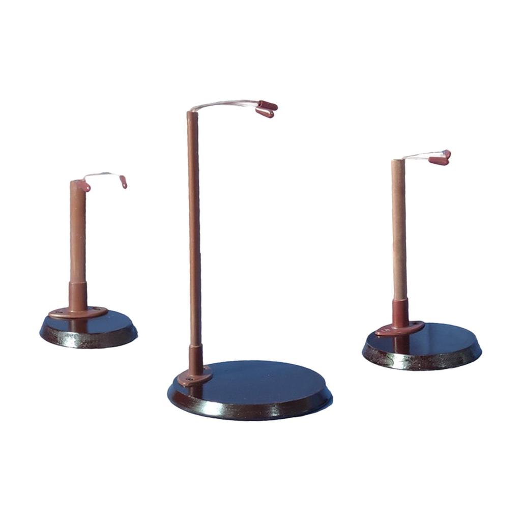 Wooden Doll Stands Display Holder Prop up Girl Dolls 20-60cm Doll Accessories with Stainless Steel Base Doll Model Support Frame