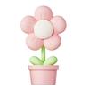 LED Flower Lamp Flicker Free Soft Lighting Eye Protection Compact Size Flowerpot Night Lamp Desktop Decoration